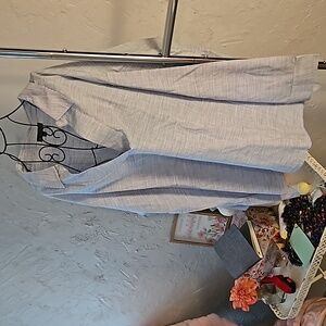 Bua/Bua cotton striped long sleeve cotton tunic top. Size 2X.